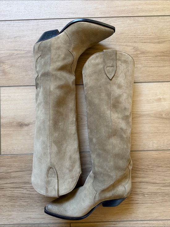 Isabel Marant Shoes - Isabel Marant denvee tall suede boots size 38 taupe